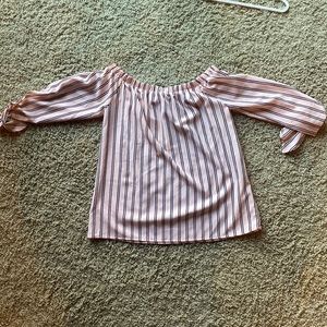 Long sleeve off the shoulder top